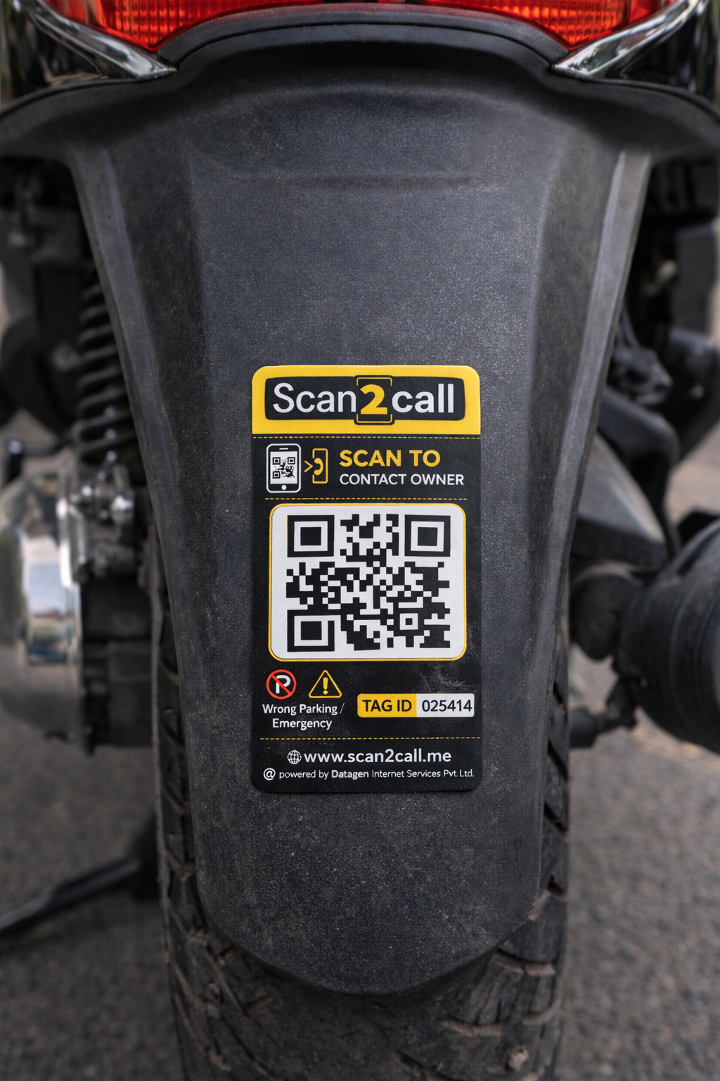 Scan2Call – 2 Wheeler QR Tag